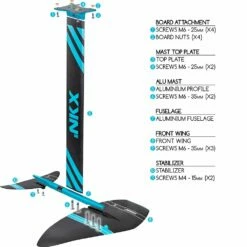 NKX Stubby Hydrofoil -Surfing Equipment Sales Store water sports foil nkx hydrofoil stubby blue 10 1 ac51